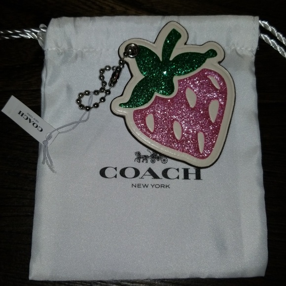 New Glitter Shimmering Strawberry Purse Charm/Keychain - Picture 8 of 8